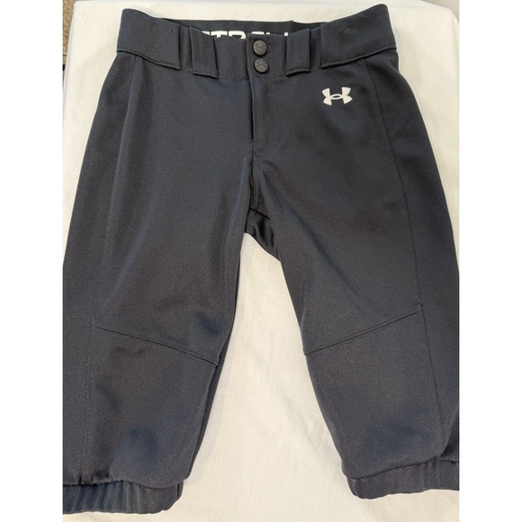 Under Armour Other - Under Armour Youth Small Softball Pants Black Elastic Cuff UA Logo
